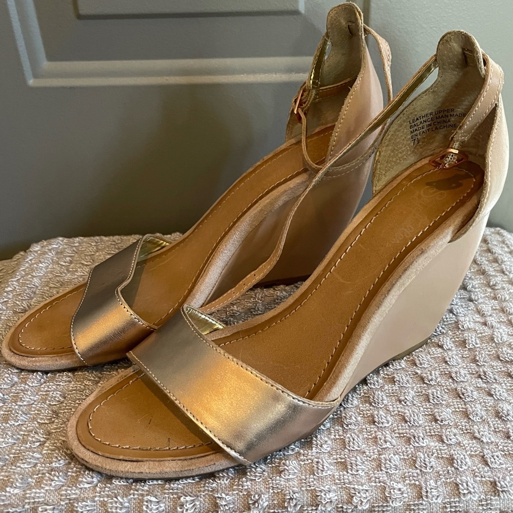 Seychelles wedges 7.5 Rose gold Tan